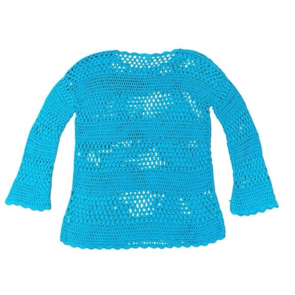 Show Me Your Mumu Women's Paula Pullover Crochet Bell Sleeve Cover Up Small - Picture 5 of 7